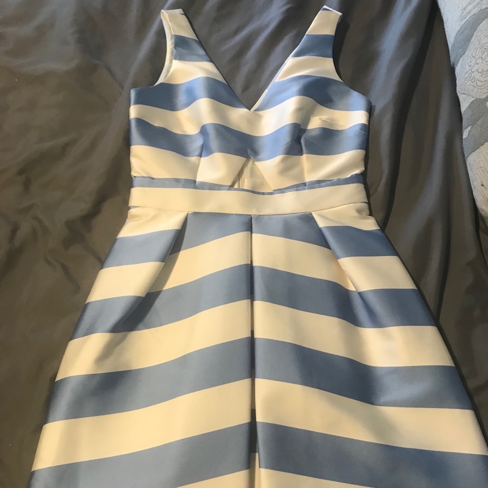 Blue and White Striped topshop dress